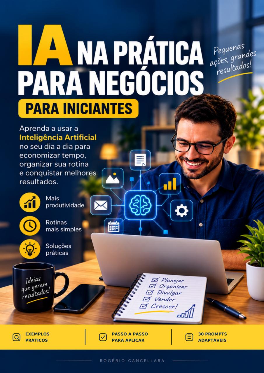 Capa do e-book IA na Prática para Negócios — Guia para Iniciantes
